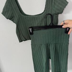 Offline by Aerie Ribbed Set // Small